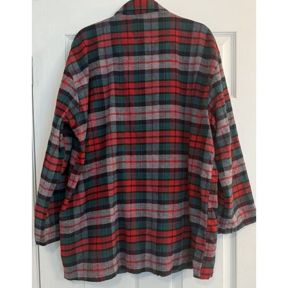 VTG Eddie Bauer Shacket Women’s LG Red Plaid Chore Coat Pockets Flannel Warm EUC - Picture 2 of 11